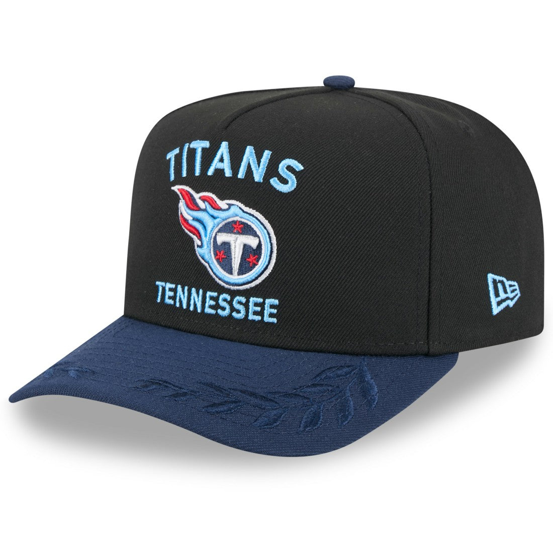 Tennessee Titans New Era Youth 2025 NFL Draft A-Frame 9FIFTY Snapback Hat Black/Navy | NFL