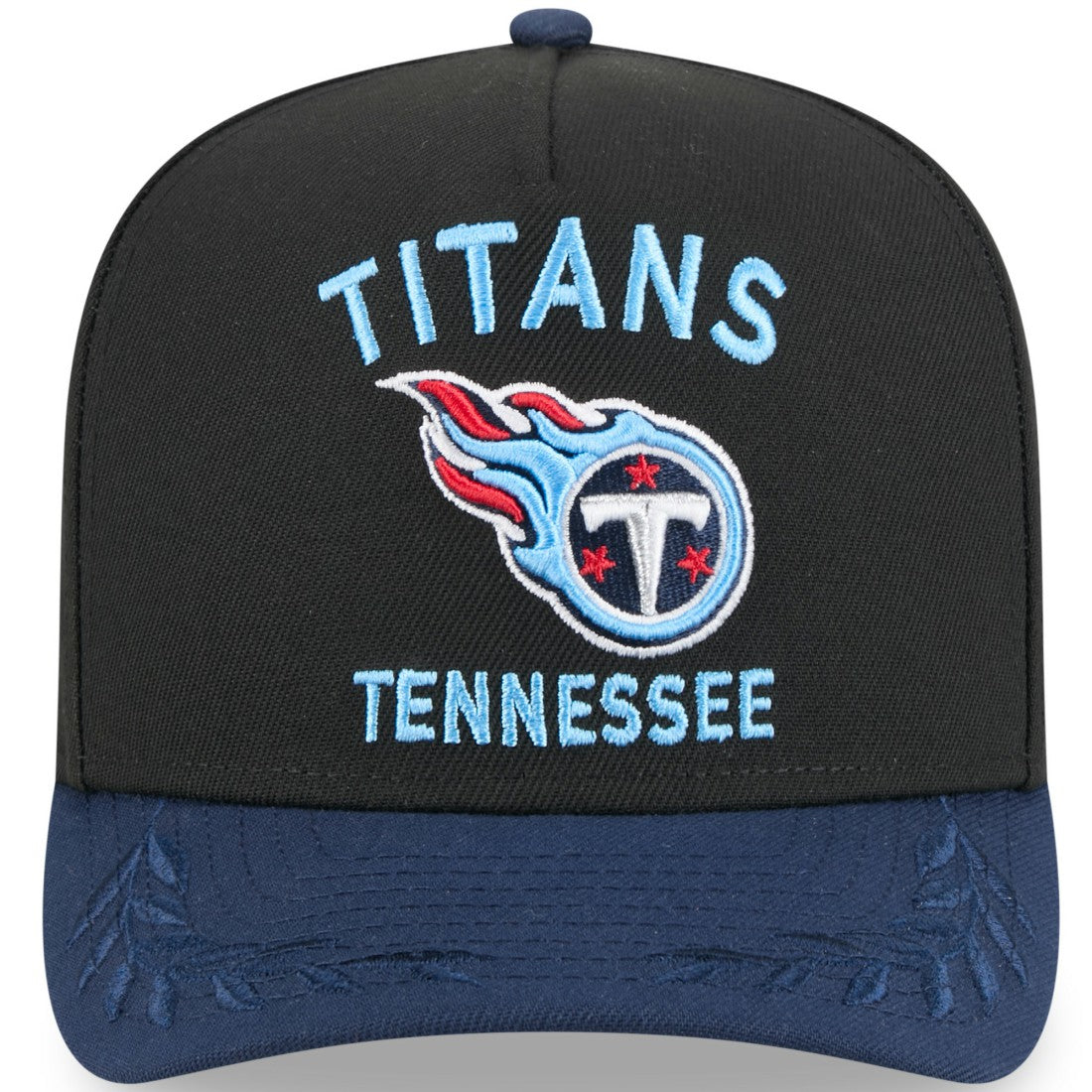 Tennessee Titans New Era Youth 2025 NFL Draft A-Frame 9FIFTY Snapback Hat Black/Navy | NFL