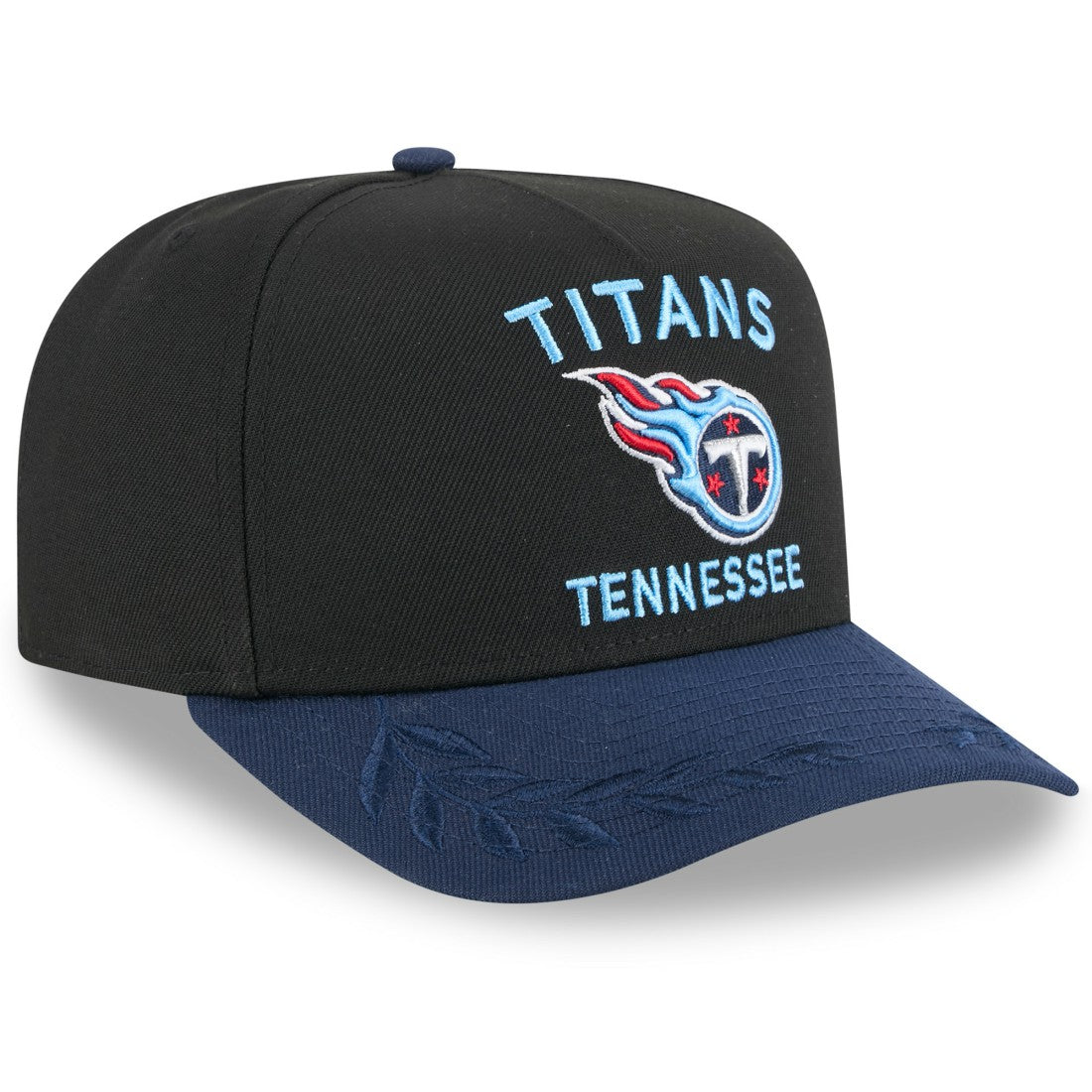 Tennessee Titans New Era Youth 2025 NFL Draft A-Frame 9FIFTY Snapback Hat Black/Navy | NFL