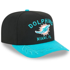 Miami Dolphins New Era Youth 2025 NFL Draft A-Frame 9FIFTY Snapback Hat Black/Aqua | NFL