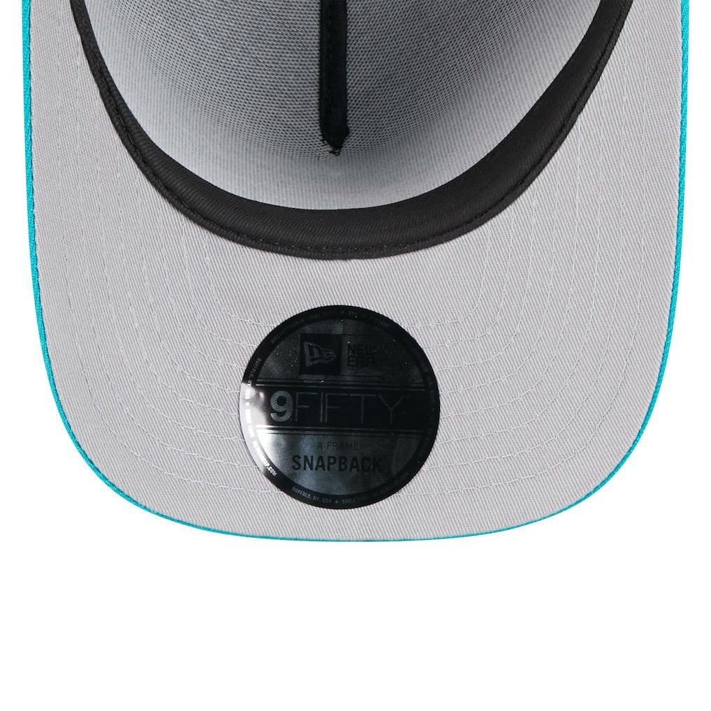 Miami Dolphins New Era Youth 2025 NFL Draft A-Frame 9FIFTY Snapback Hat Black/Aqua | NFL