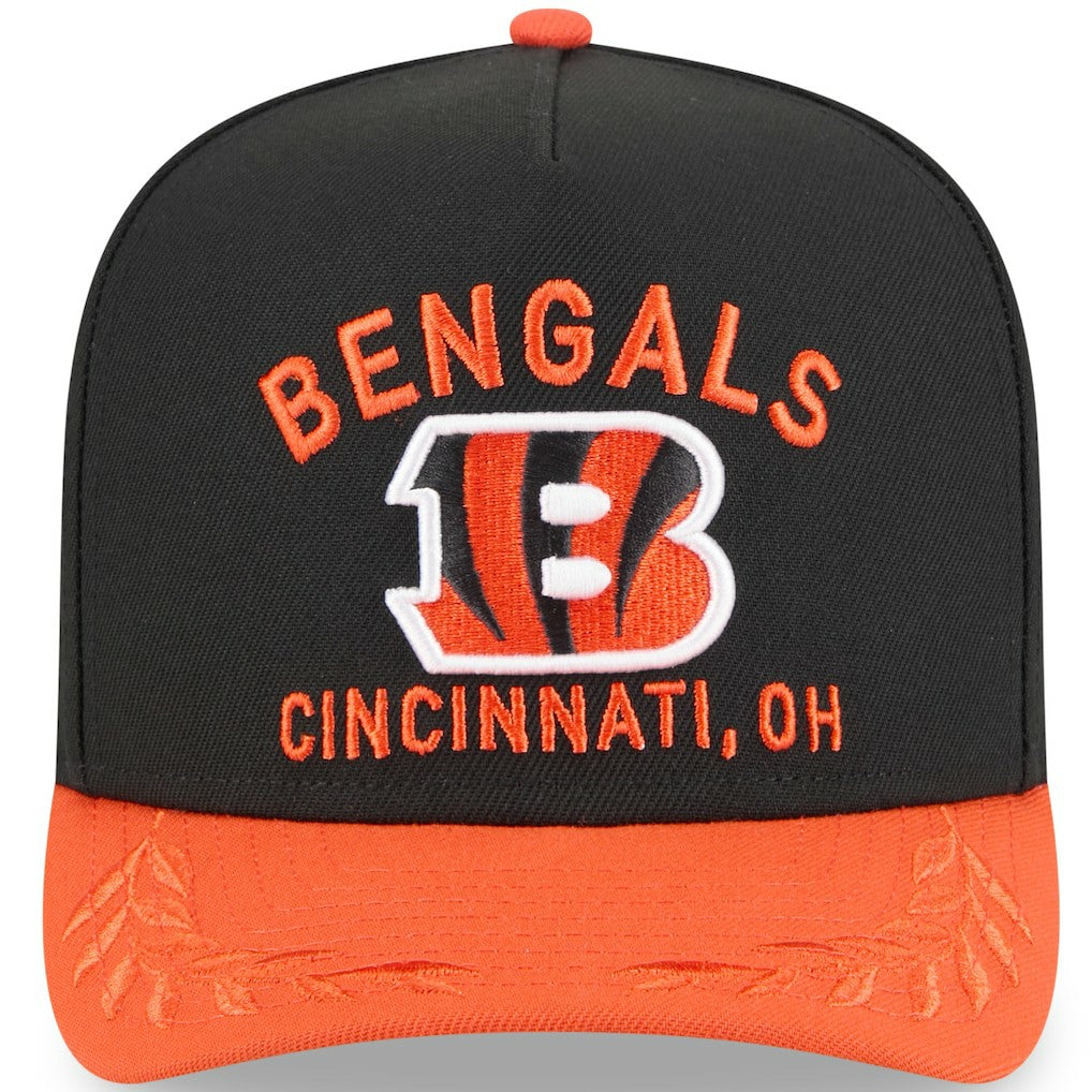 Cincinnati Bengals New Era Youth 2025 NFL Draft A-Frame 9FIFTY Snapback Hat Black/Orange | NFL
