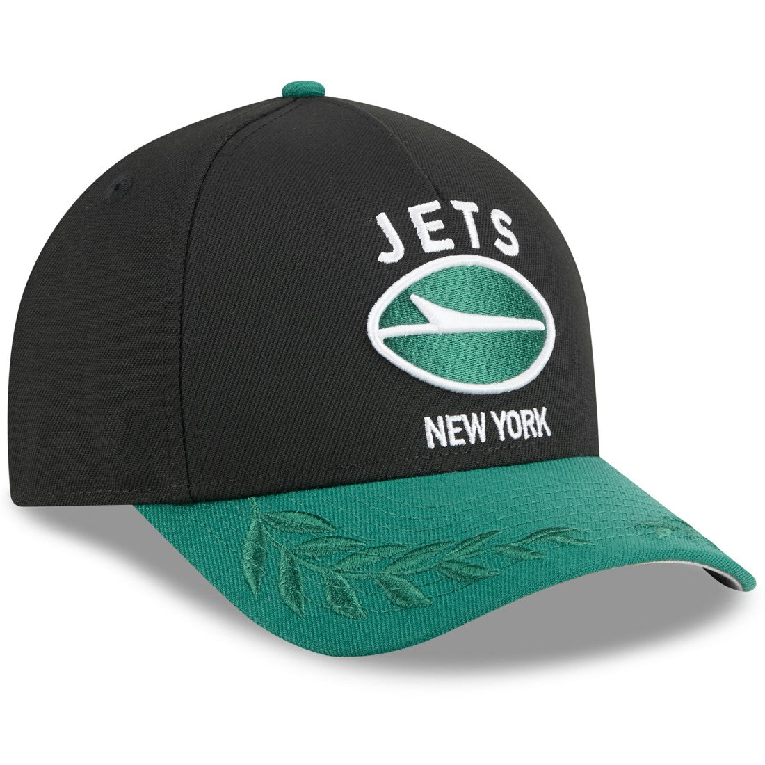 New York Jets New Era Youth 2025 NFL Draft 9FORTY A-Frame M-Crown Adjustable Hat Black/Green | NFL
