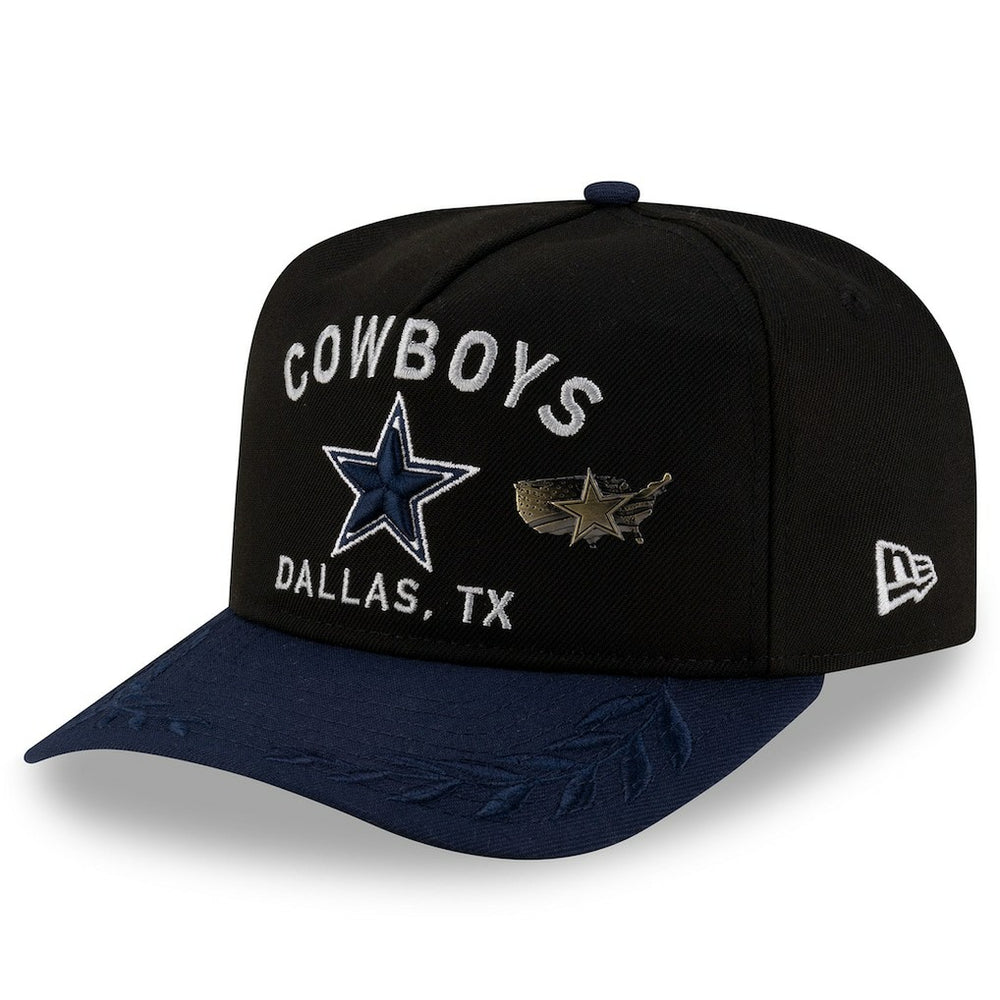 Dallas Cowboys New Era 2025 NFL Draft On Stage A-Frame 59FIFTY Fitted Hat Black/Navy | NFL