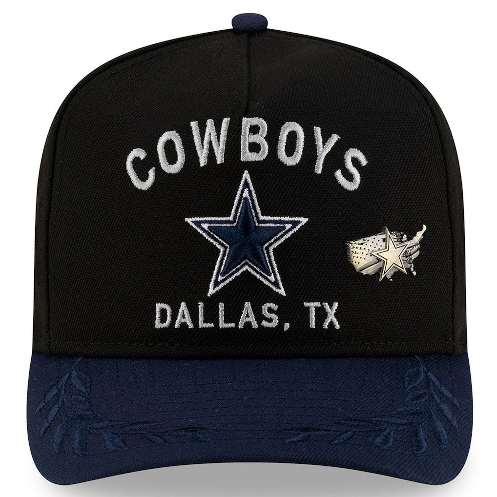 Dallas Cowboys New Era 2025 NFL Draft On Stage A-Frame 59FIFTY Fitted Hat Black/Navy | NFL