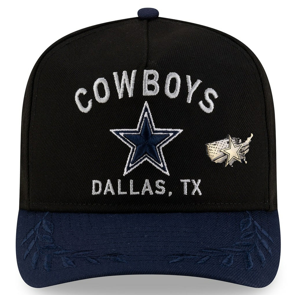 Dallas Cowboys New Era 2025 NFL Draft On Stage A-Frame 59FIFTY Fitted Hat Black/Navy | NFL
