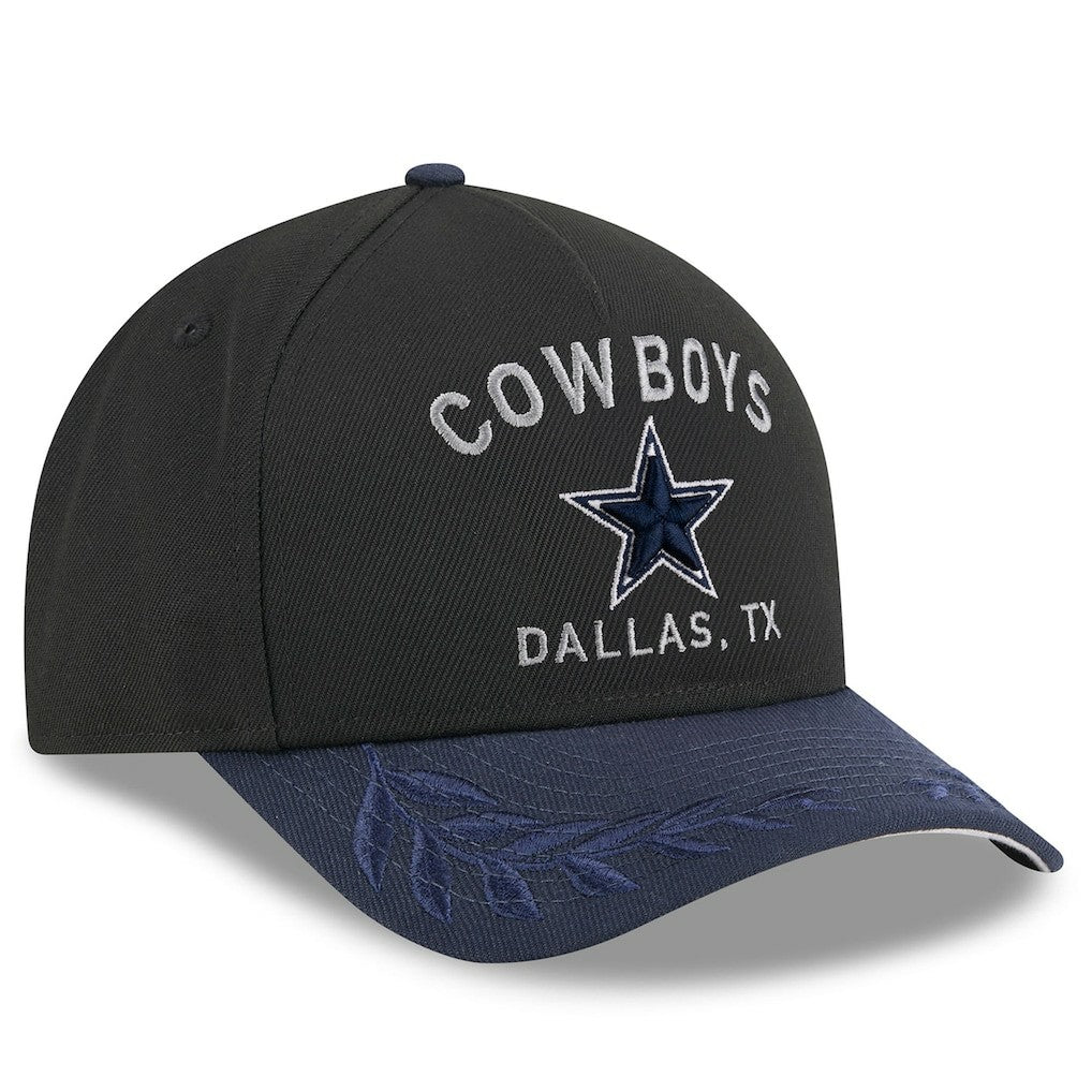 Dallas Cowboys New Era 2025 NFL Draft 9FORTY A-Frame M-Crown Adjustable Hat Black/Navy | NFL