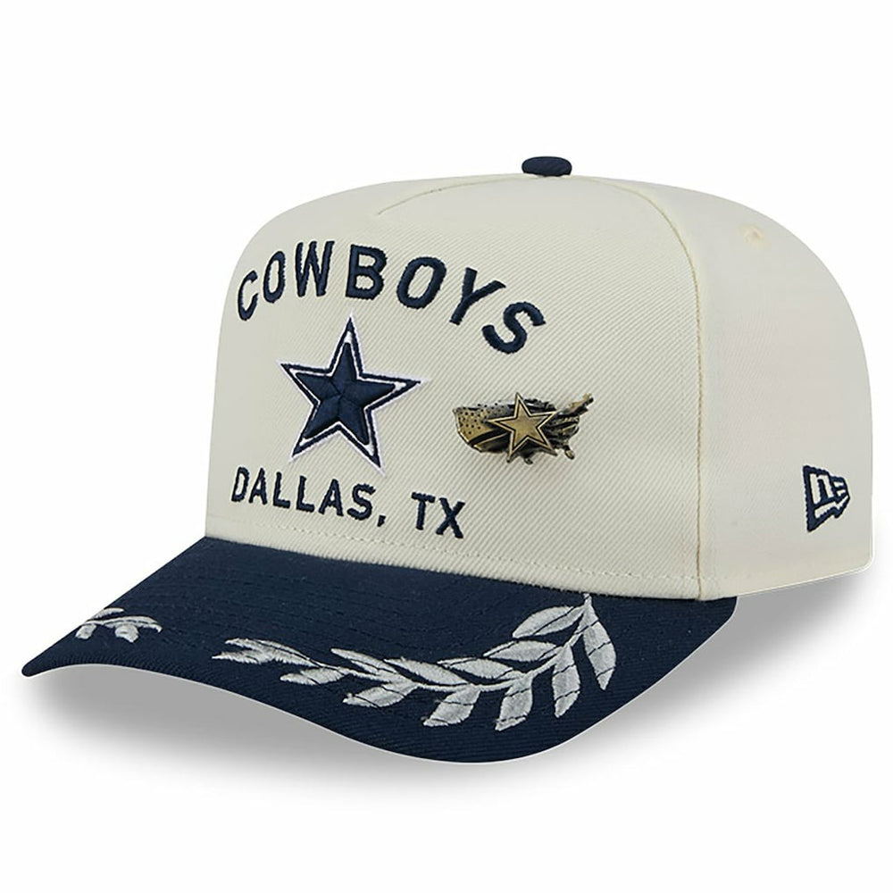 Dallas Cowboys New Era 2025 NFL Draft A-Frame 59FIFTY Fitted Hat Cream/Navy | NFL