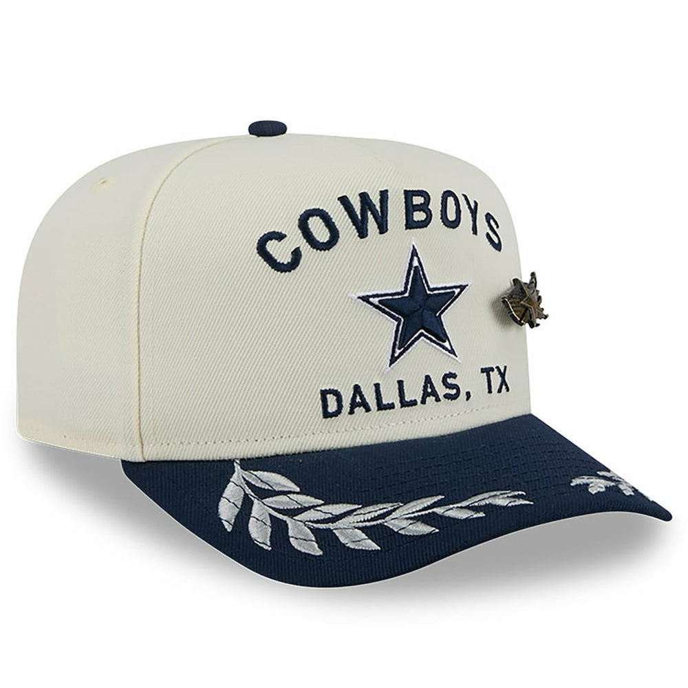 Dallas Cowboys New Era 2025 NFL Draft A-Frame 59FIFTY Fitted Hat Cream/Navy | NFL
