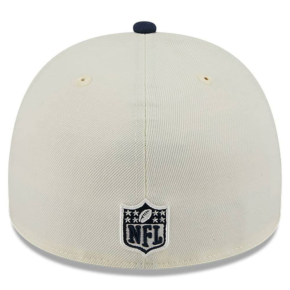 Dallas Cowboys New Era 2025 NFL Draft A-Frame 59FIFTY Fitted Hat Cream/Navy | NFL