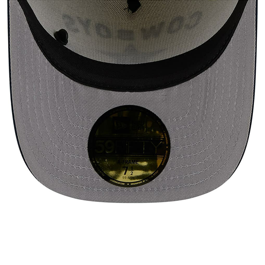 Dallas Cowboys New Era 2025 NFL Draft A-Frame 59FIFTY Fitted Hat Cream/Navy | NFL
