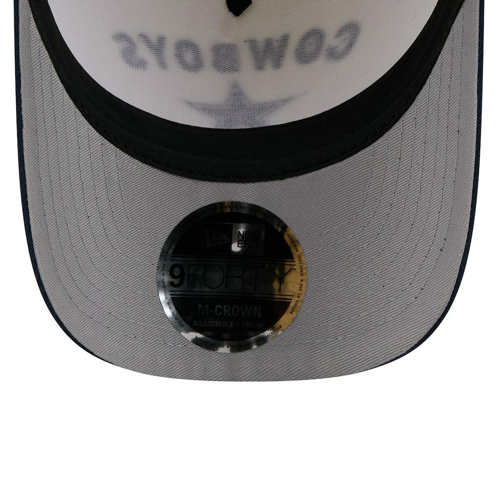 Dallas Cowboys New Era 2025 NFL Draft 9FORTY A-Frame M-Crown Adjustable Hat Cream/Navy | NFL