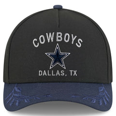 Dallas Cowboys New Era 2025 NFL Draft 39THIRTY Flex Hat Black/Navy | NFL