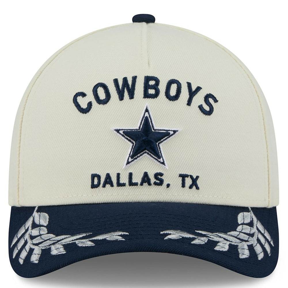 Dallas Cowboys New Era 2025 NFL Draft 39THIRTY Flex Hat Cream/Navy | NFL