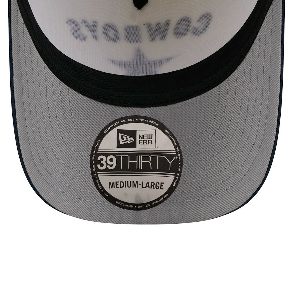 Dallas Cowboys New Era 2025 NFL Draft 39THIRTY Flex Hat Cream/Navy | NFL