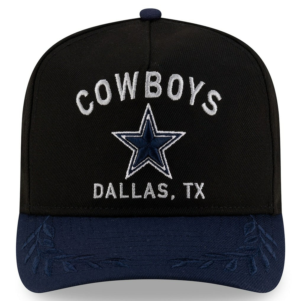 Dallas Cowboys New Era Youth 2025 NFL Draft A-Frame 9FIFTY Snapback Hat Black/Navy | NFL