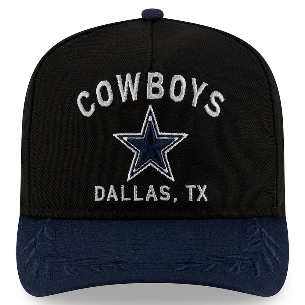 Dallas Cowboys New Era Youth 2025 NFL Draft A-Frame 9FIFTY Snapback Hat Black/Navy | NFL