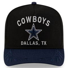 Dallas Cowboys New Era Youth 2025 NFL Draft A-Frame 9FIFTY Snapback Hat Black/Navy | NFL