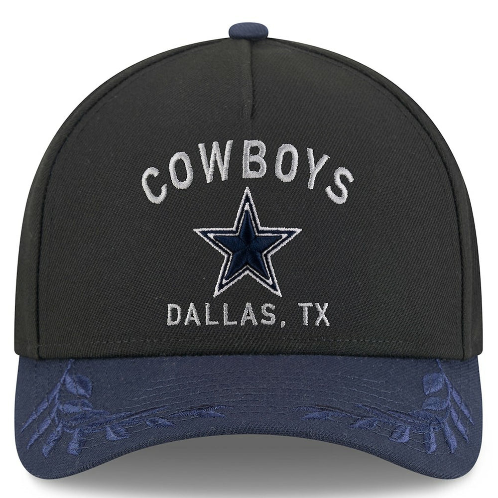 Dallas Cowboys New Era Youth 2025 NFL Draft 9FORTY A-Frame M-Crown Adjustable Hat Black/Navy | NFL