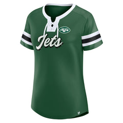 New York Jets Women's Original State Lace-Up T-Shirt Green | Fanatics