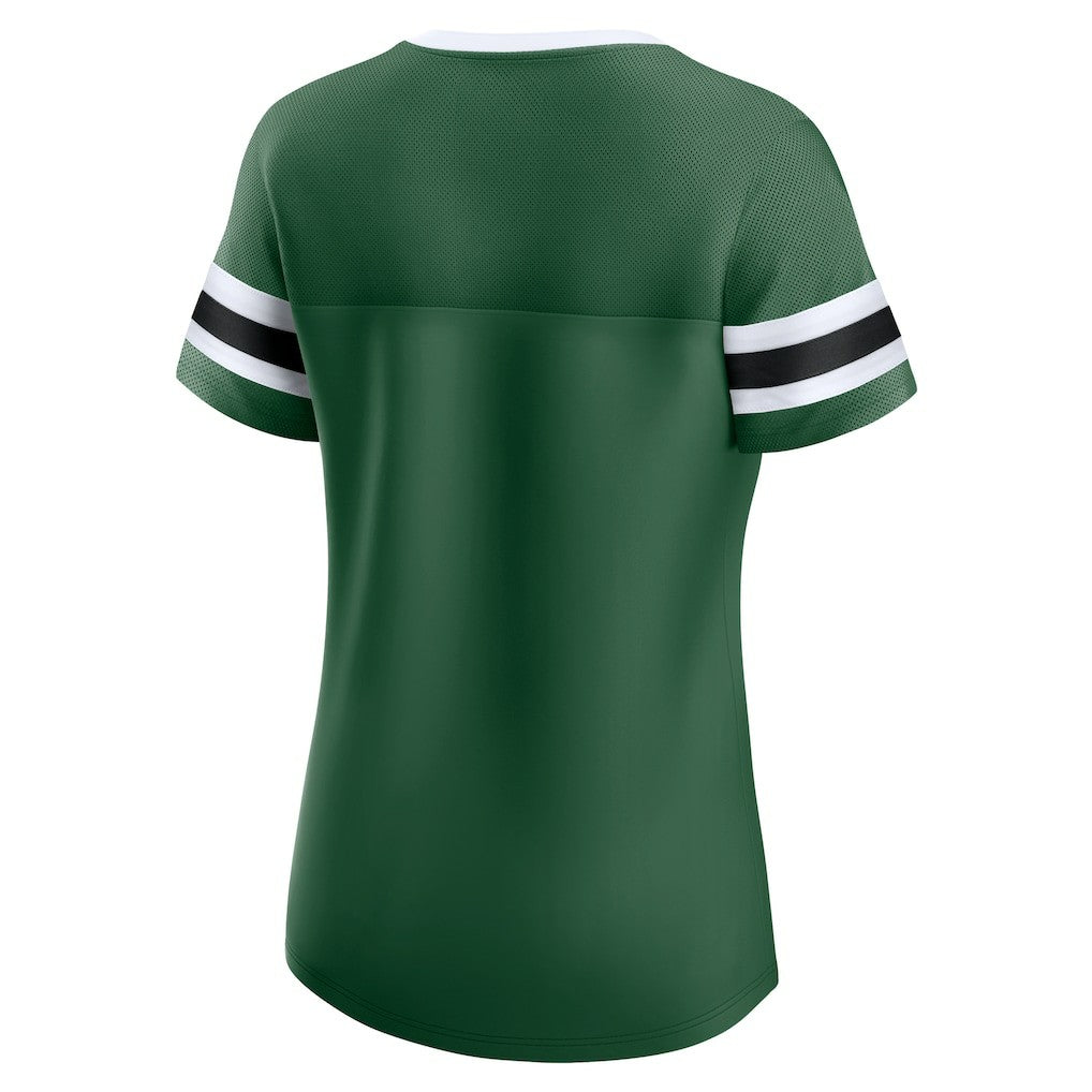 New York Jets Women's Original State Lace-Up T-Shirt Green | Fanatics