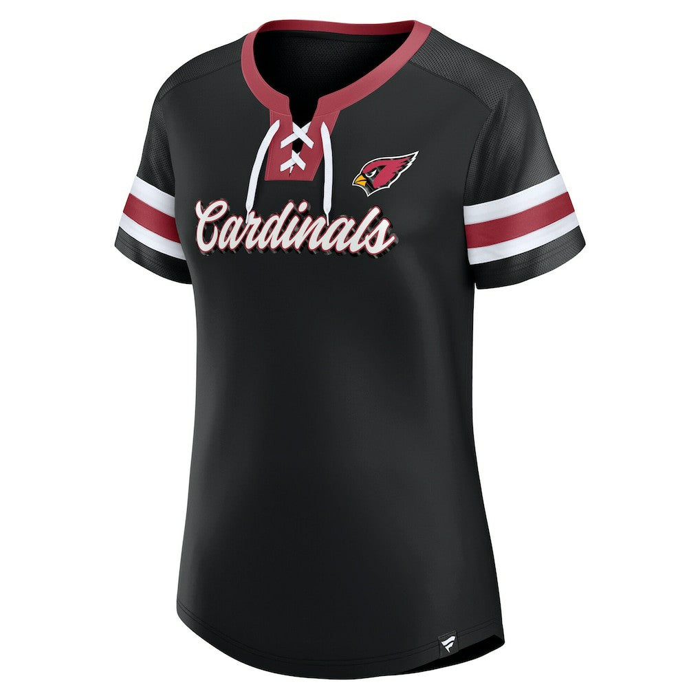 Arizona Cardinals Women's Original State Lace-Up T-Shirt Black | Fanatics