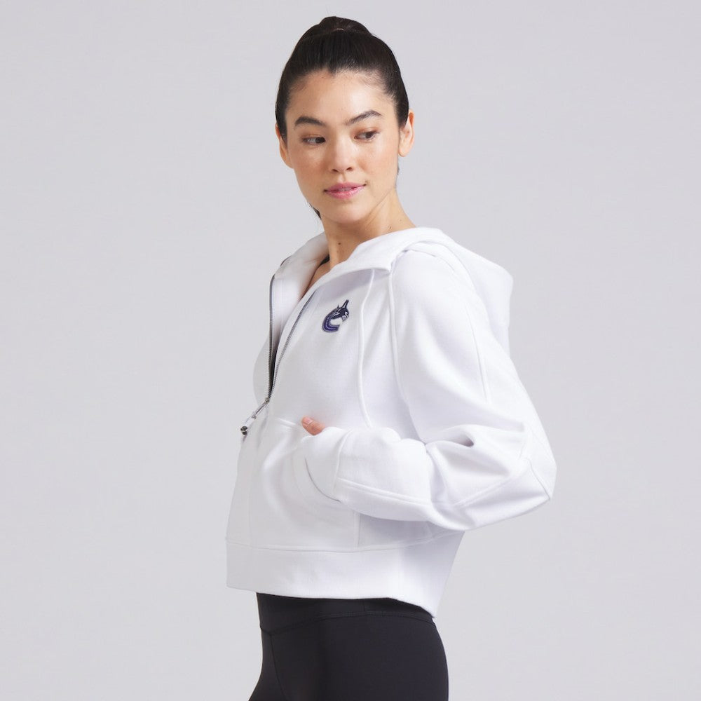 Vancouver Canucks lululemon Women's Scuba Oversized Half-Zip Hoodie - White - NHL