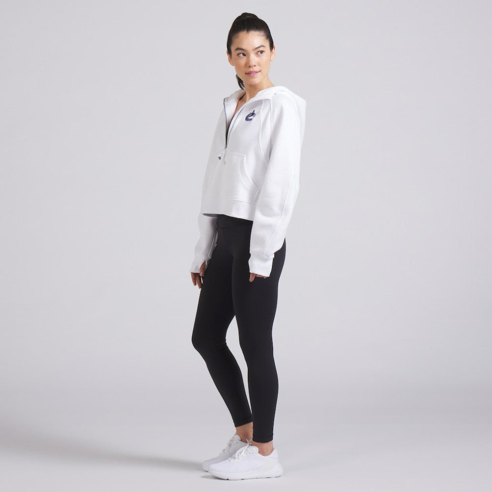 Vancouver Canucks lululemon Women's Scuba Oversized Half-Zip Hoodie - White - NHL