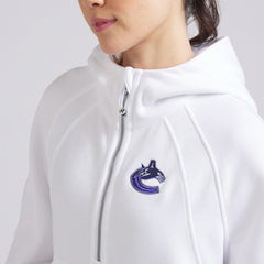 Vancouver Canucks lululemon Women's Scuba Oversized Half-Zip Hoodie - White - NHL