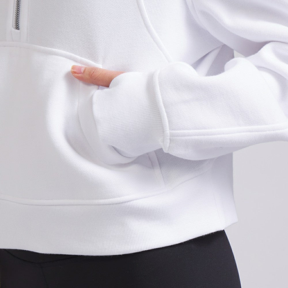 Vancouver Canucks lululemon Women's Scuba Oversized Half-Zip Hoodie - White - NHL