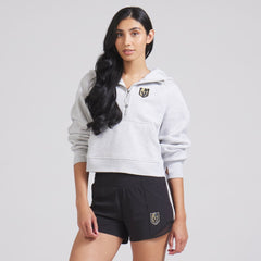 Vegas Golden Knights lululemon Women's Scuba Oversized Half-Zip Hoodie - Heathered Core Ultra Light Grey - NHL