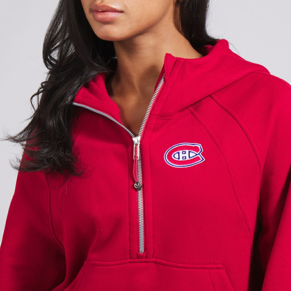 Montreal Canadiens lululemon Women's Scuba Oversized Half-Zip Hoodie - True Red - NHL