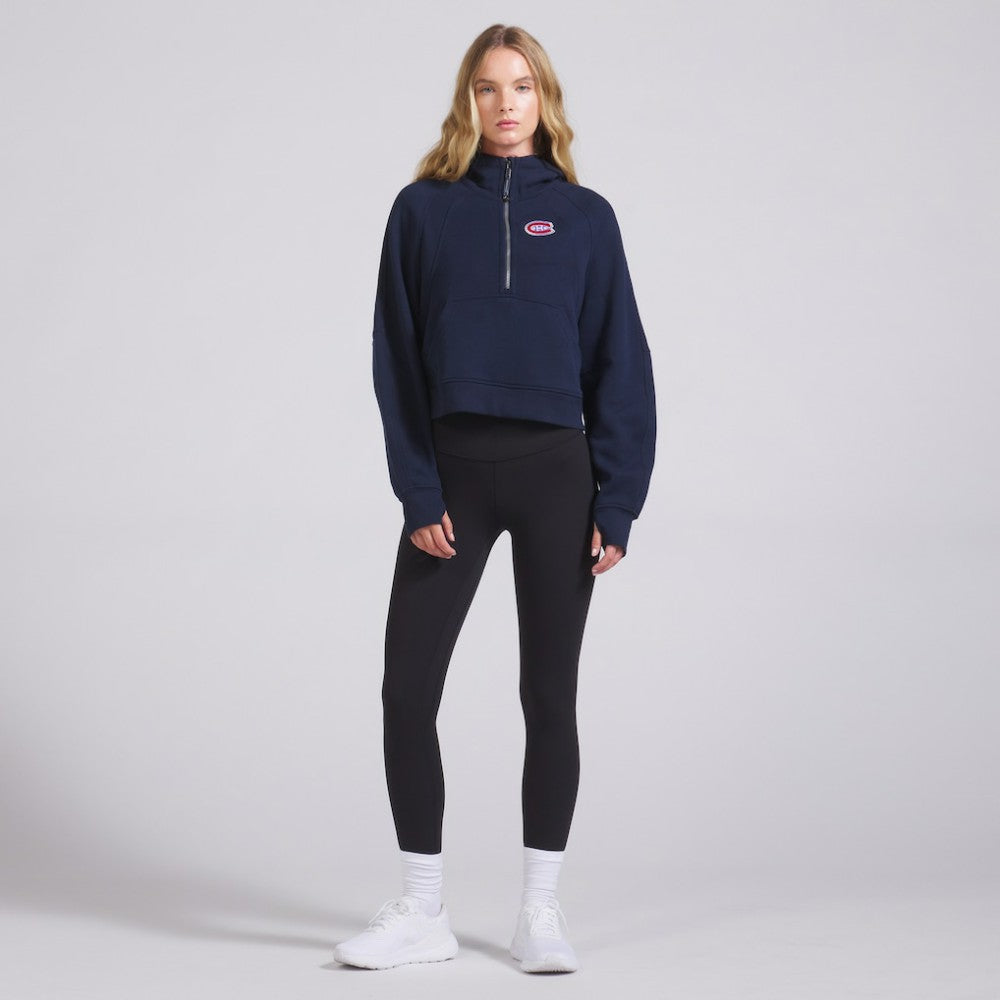 Montreal Canadiens lululemon Women's Scuba Oversized Half-Zip Hoodie - True Navy - NHL