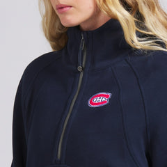 Montreal Canadiens lululemon Women's Scuba Oversized Half-Zip Hoodie - True Navy - NHL