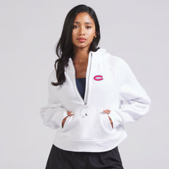 Montreal Canadiens lululemon Women's Scuba Oversized Half-Zip Hoodie - White - NHL
