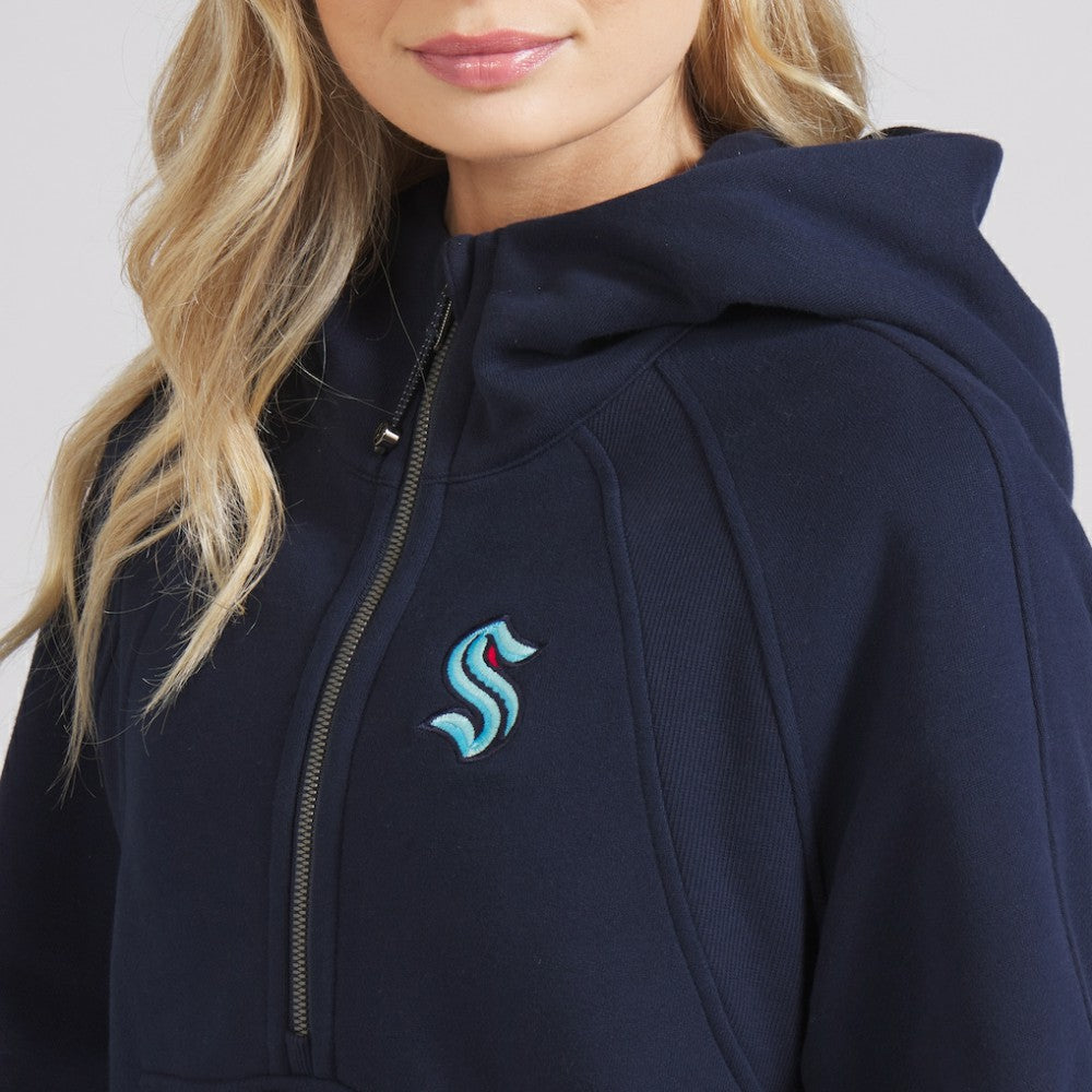 Seattle Kraken lululemon Women's Scuba Oversized Half-Zip Hoodie - True Navy - NHL