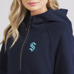 Seattle Kraken lululemon Women's Scuba Oversized Half-Zip Hoodie - True Navy - NHL