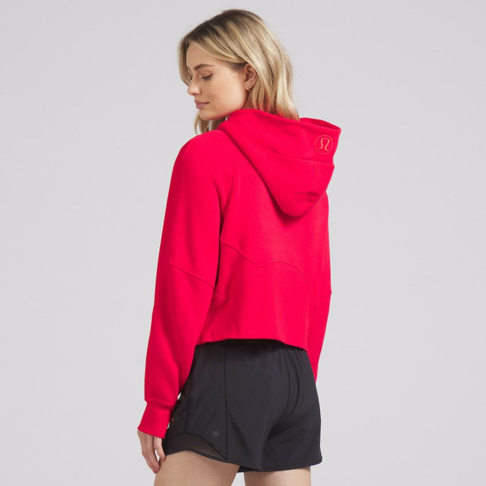 Chicago Blackhawks lululemon Women's Scuba Oversized Half-Zip Hoodie - True Red - NHL