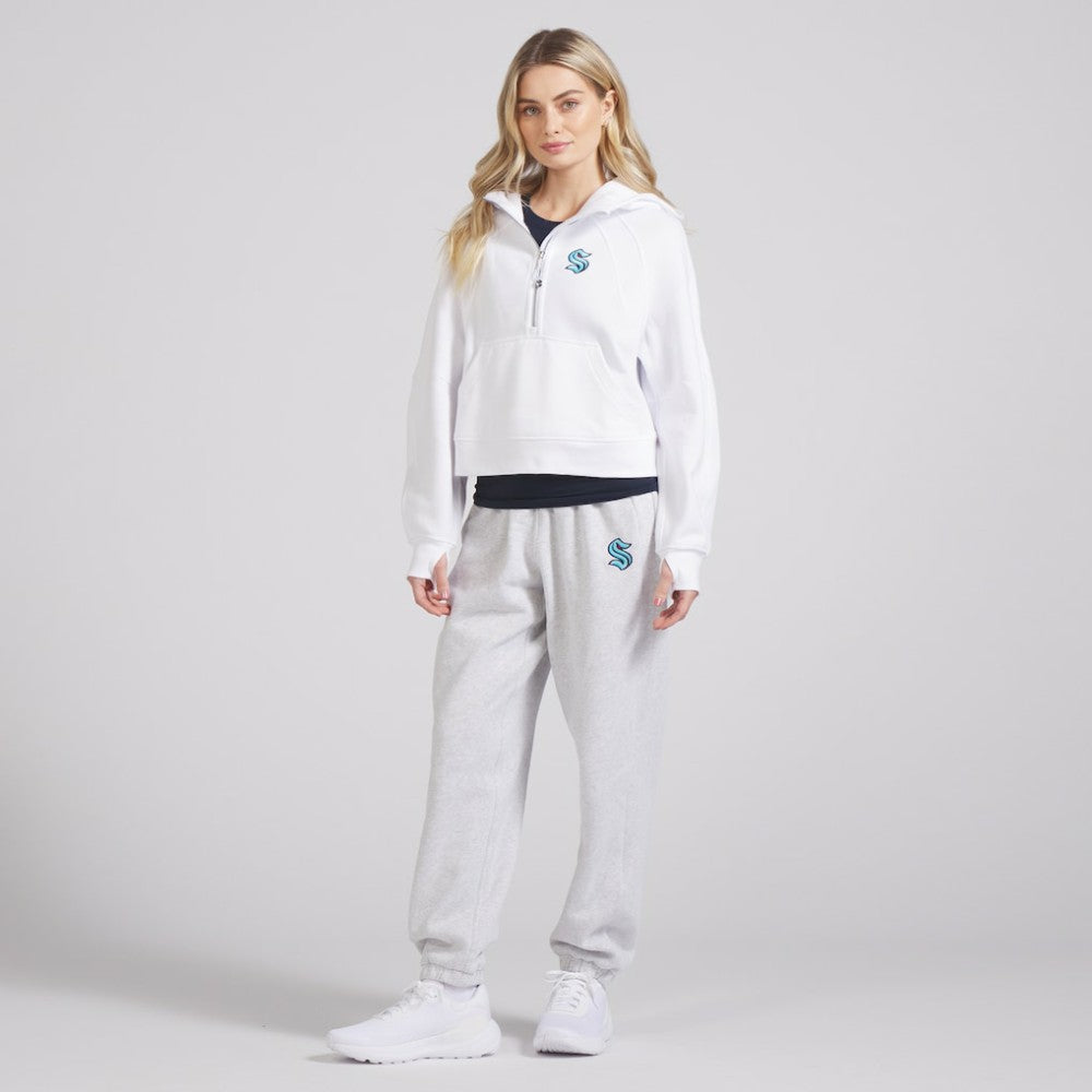 Seattle Kraken lululemon Women's Scuba Oversized Half-Zip Hoodie - White - NHL