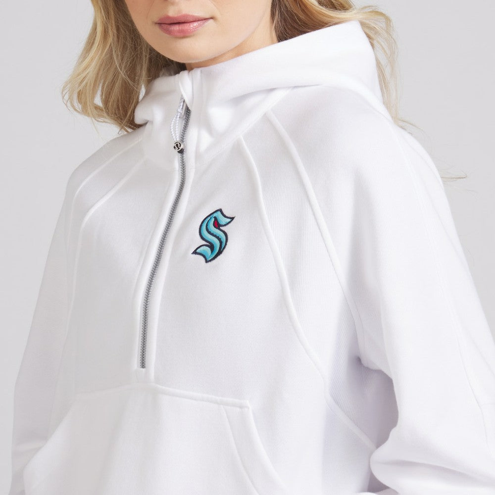 Seattle Kraken lululemon Women's Scuba Oversized Half-Zip Hoodie - White - NHL