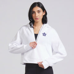 Toronto Maple Leafs lululemon Women's Scuba Oversized Half-Zip Hoodie - White - NHL