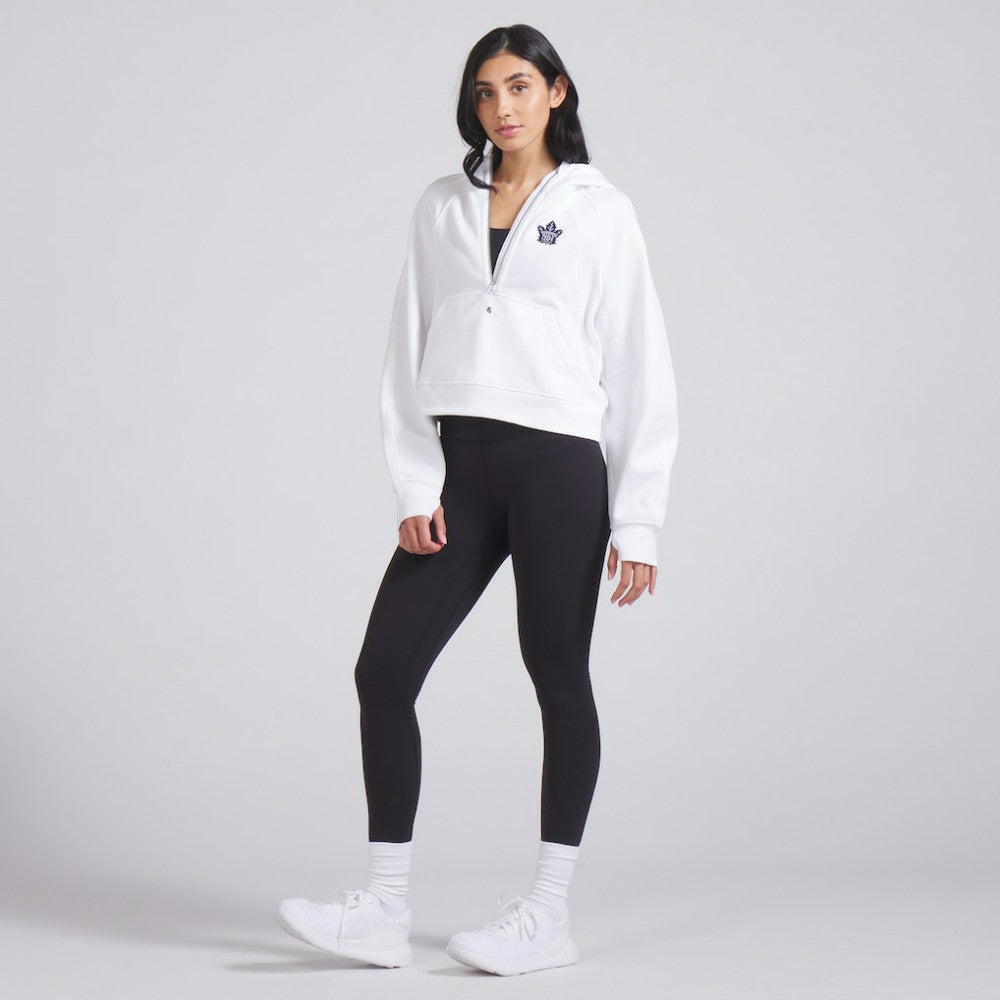 Toronto Maple Leafs lululemon Women's Scuba Oversized Half-Zip Hoodie - White - NHL