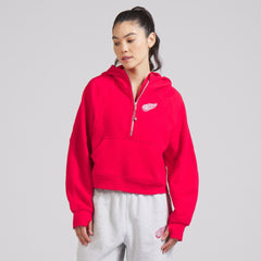 Detroit Red Wings lululemon Women's Scuba Oversized Half-Zip Hoodie - True Red - NHL
