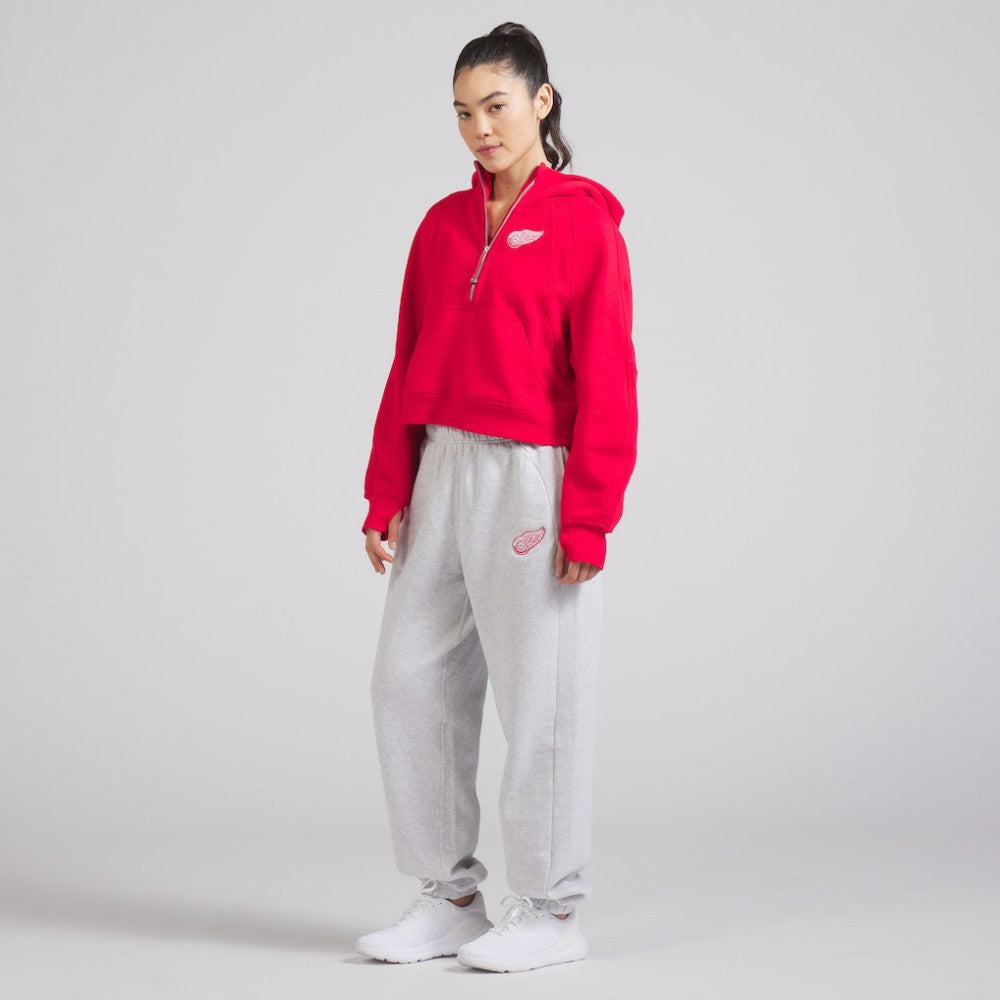 Detroit Red Wings lululemon Women's Scuba Oversized Half-Zip Hoodie - True Red - NHL