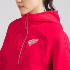 Detroit Red Wings lululemon Women's Scuba Oversized Half-Zip Hoodie - True Red - NHL