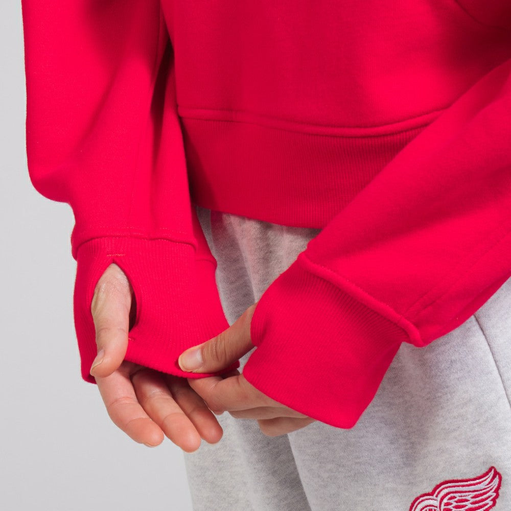 Detroit Red Wings lululemon Women's Scuba Oversized Half-Zip Hoodie - True Red - NHL