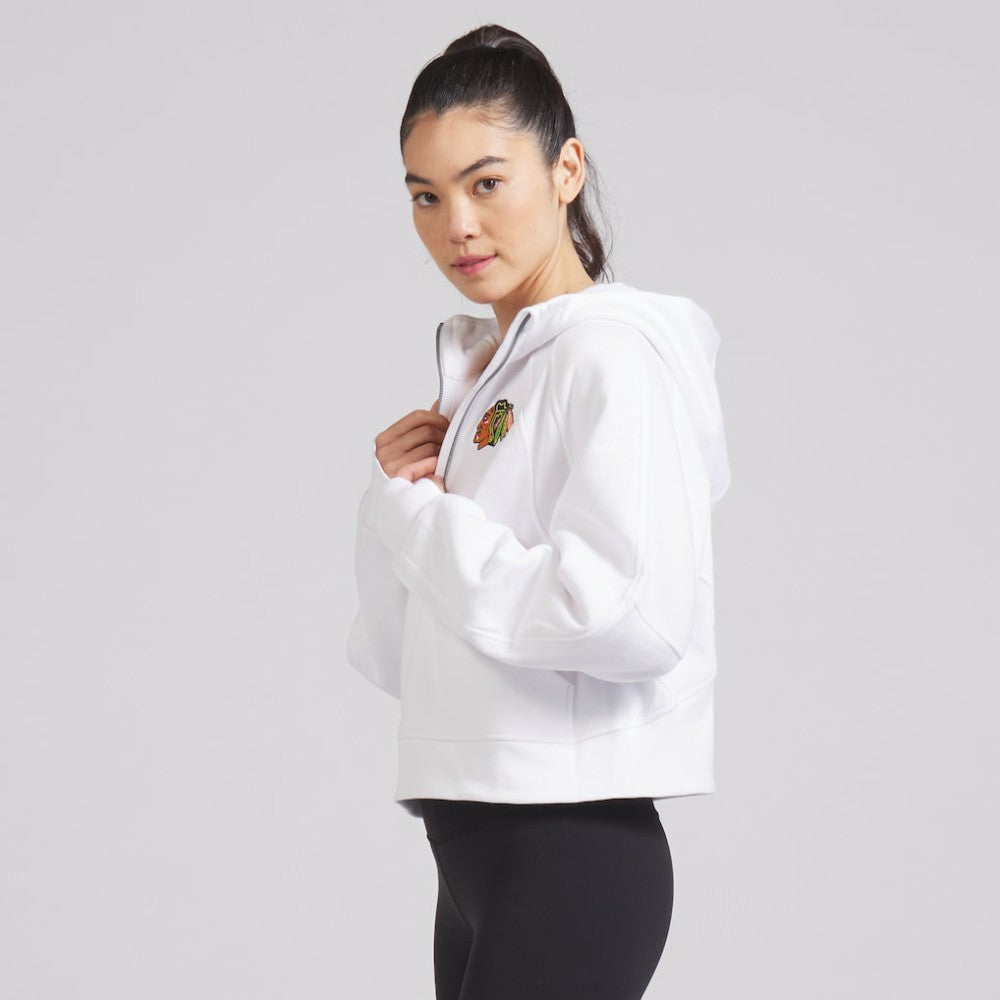 Chicago Blackhawks lululemon Women's Scuba Oversized Half-Zip Hoodie - White - NHL