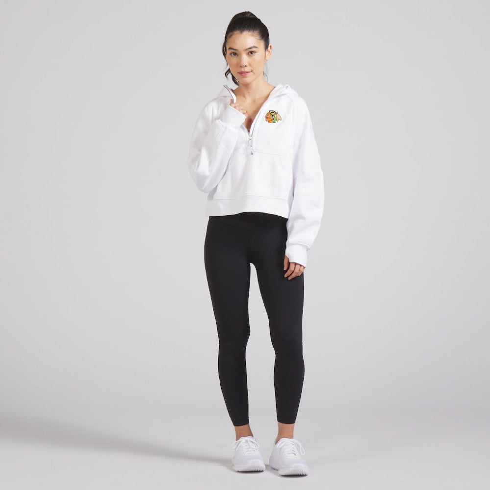Chicago Blackhawks lululemon Women's Scuba Oversized Half-Zip Hoodie - White - NHL