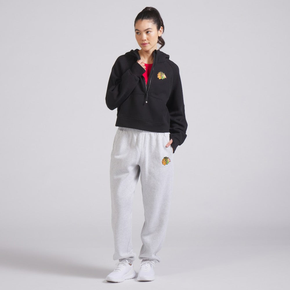 Chicago Blackhawks lululemon Women's Scuba Oversized Half-Zip Hoodie - Black - NHL
