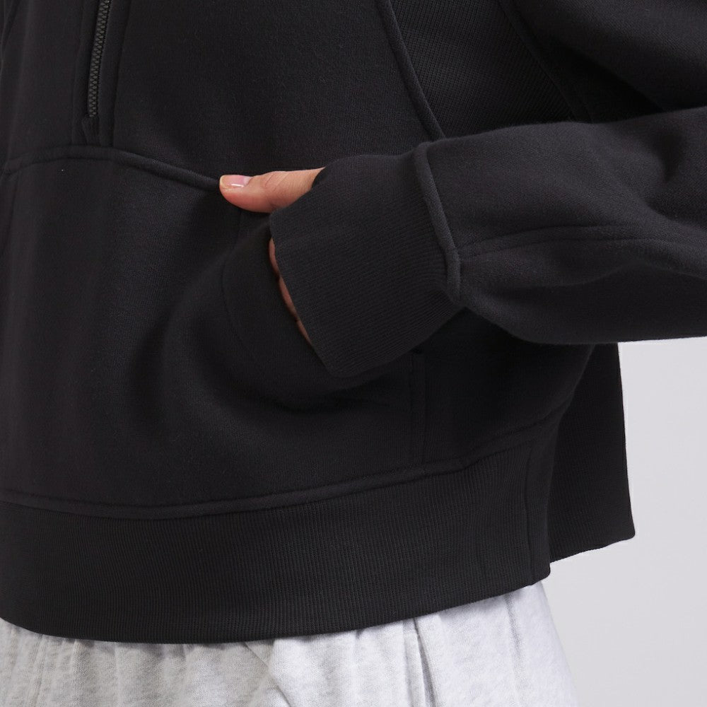 Chicago Blackhawks lululemon Women's Scuba Oversized Half-Zip Hoodie - Black - NHL